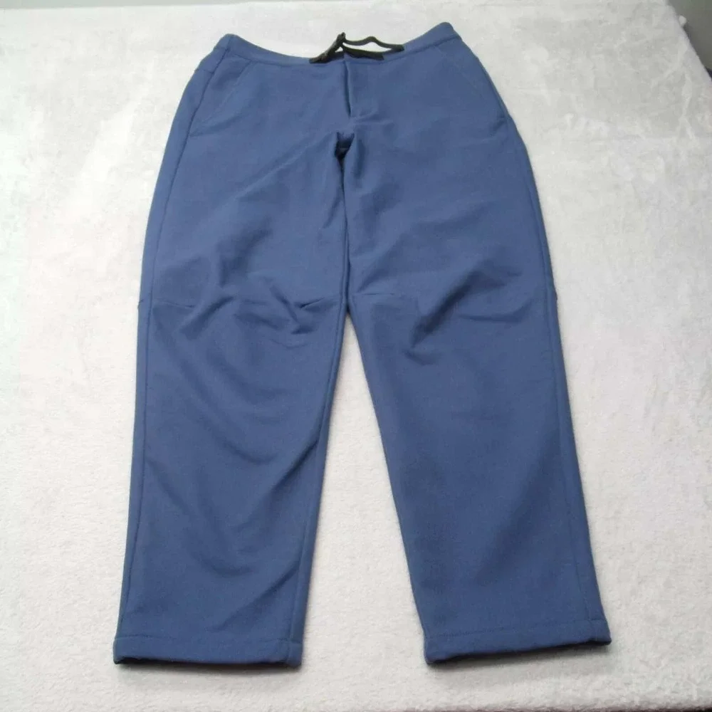 North Face Fishing Pants Men Medium Blue 32x28 Stretch Hike Rain‎ Wind Softshell